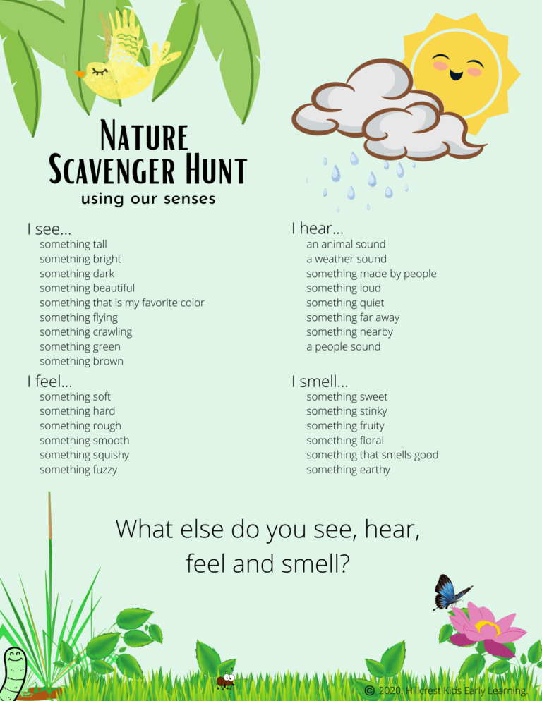 Nature Scavenger Hunt – Hillcrest Kids